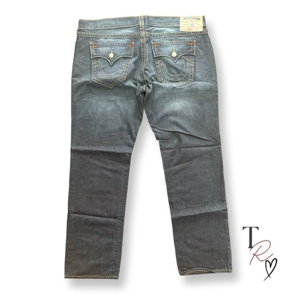 True Religion Men’s Dark Wash Skinny Jeans with Flap Pockets Size 44 x 33